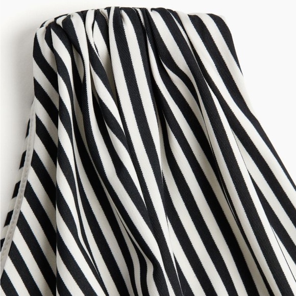 H&M One Shoulder Striped Crop Top XS - Picture 4 of 7